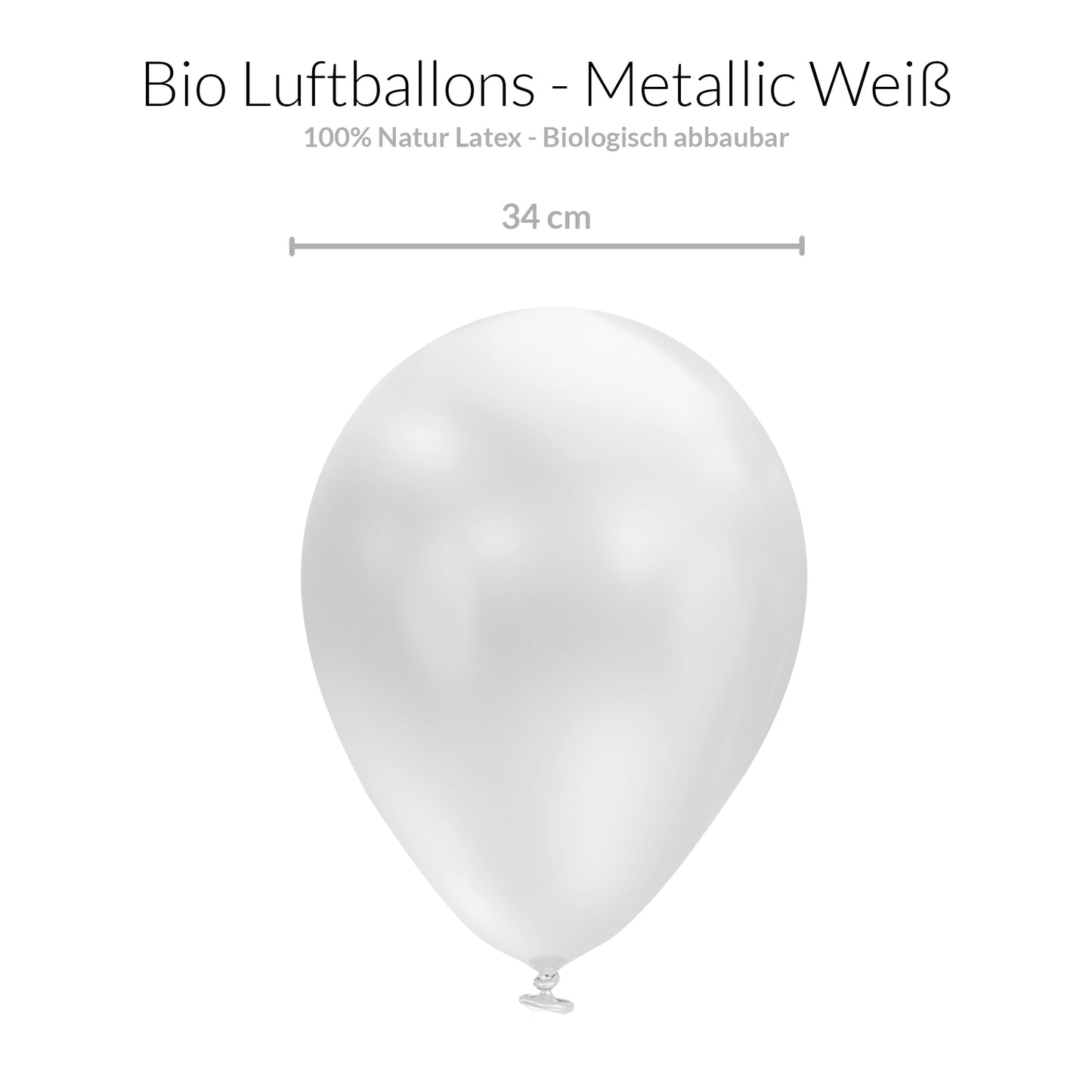BIO Luftballons Weiß • MADE IN EU • 100% Naturlatex