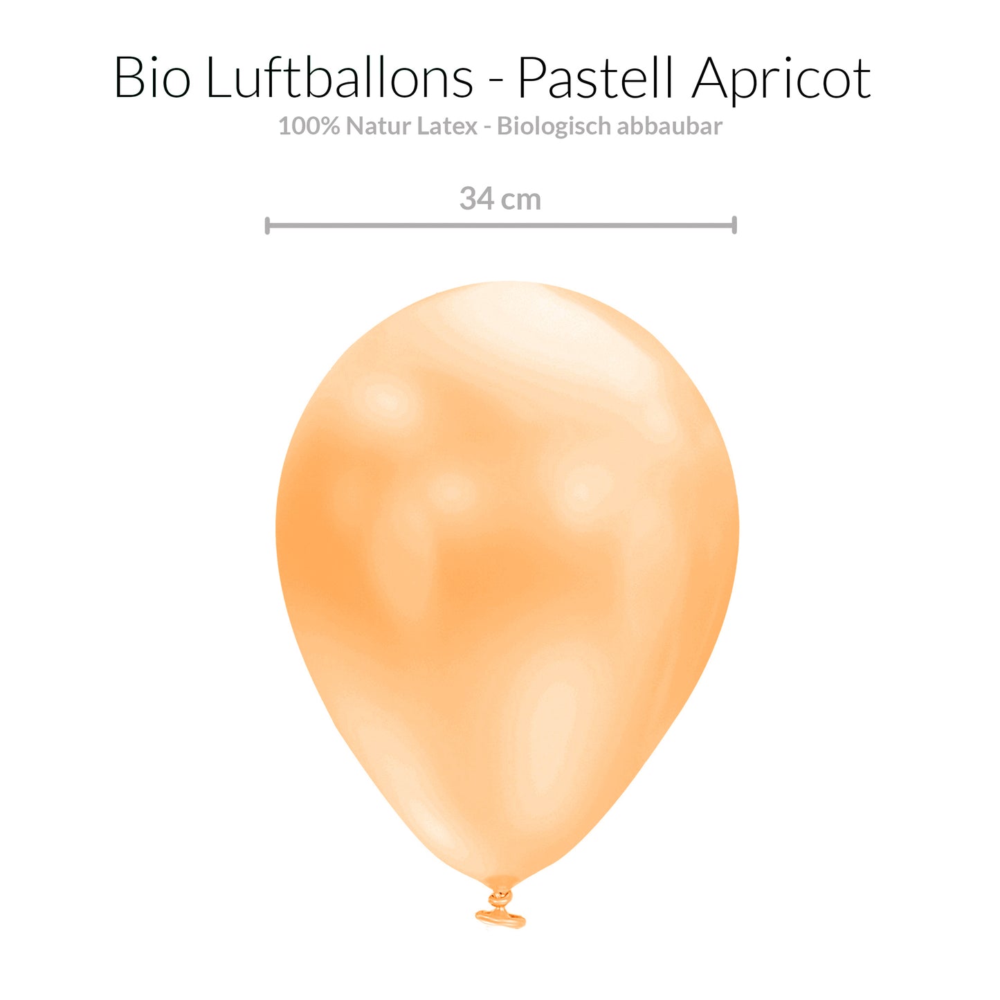 BIO Luftballons Apricot • MADE IN EU • 100% Naturlatex