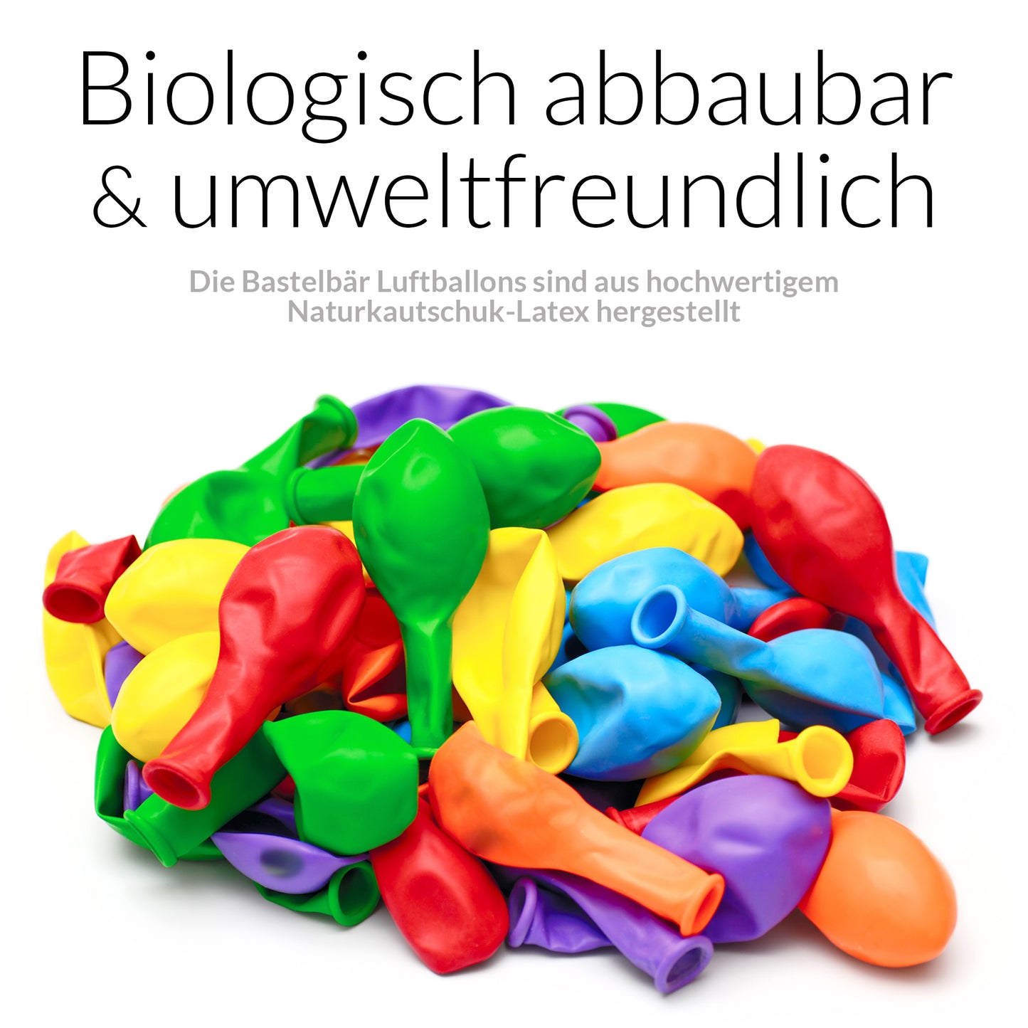 BIO Luftballons Hellgrün • MADE IN EU • Zertifiziert nachhaltige Bio Ballons • 100% Naturlatex