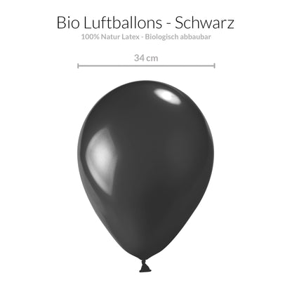 BIO Luftballons Schwarz • MADE IN EU 100% • Naturlatex
