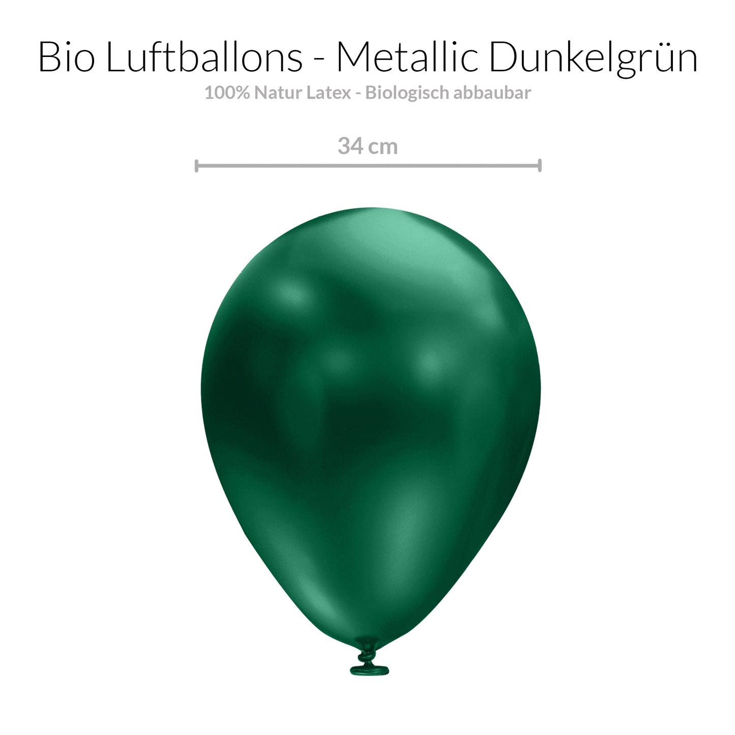 BIO Luftballons Dunkelgrün • MADE IN EU • 100% Naturlatex