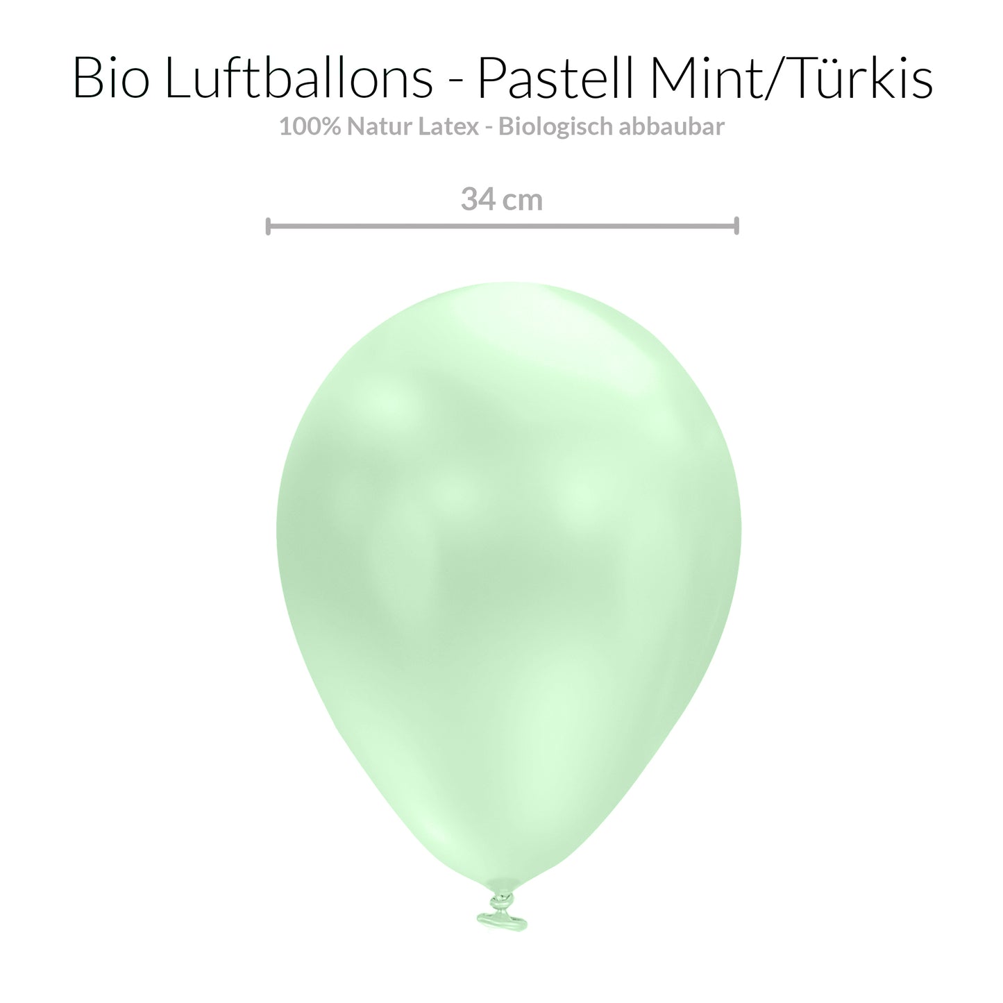 BIO Luftballons Mint • MADE IN EU • 100% Naturlatex