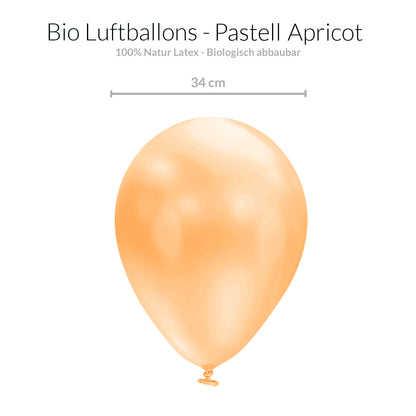 BIO Luftballons Apricot • MADE IN EU • 100% Naturlatex