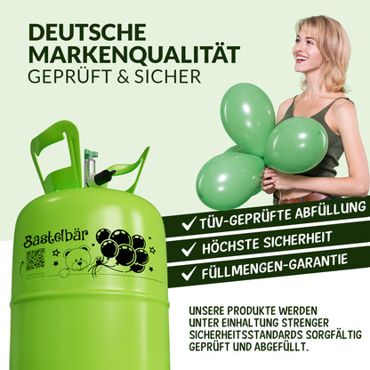 Ballongas für 30 Ballons - Inkl 100 Ballons ÖKO-TEST "Sehr Gut"