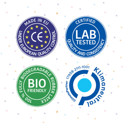 BIO Luftballons Blau Chrome/Glänzend • XXL 38cm • MADE IN EU