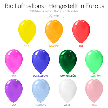 BIO Luftballons Geburtstag Bunt • MADE IN EU • ÖKO-TEST "SEHR GUT"