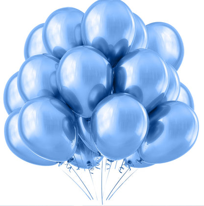 BIO Luftballons Blau Chrome/Glänzend • XXL 38cm • MADE IN EU