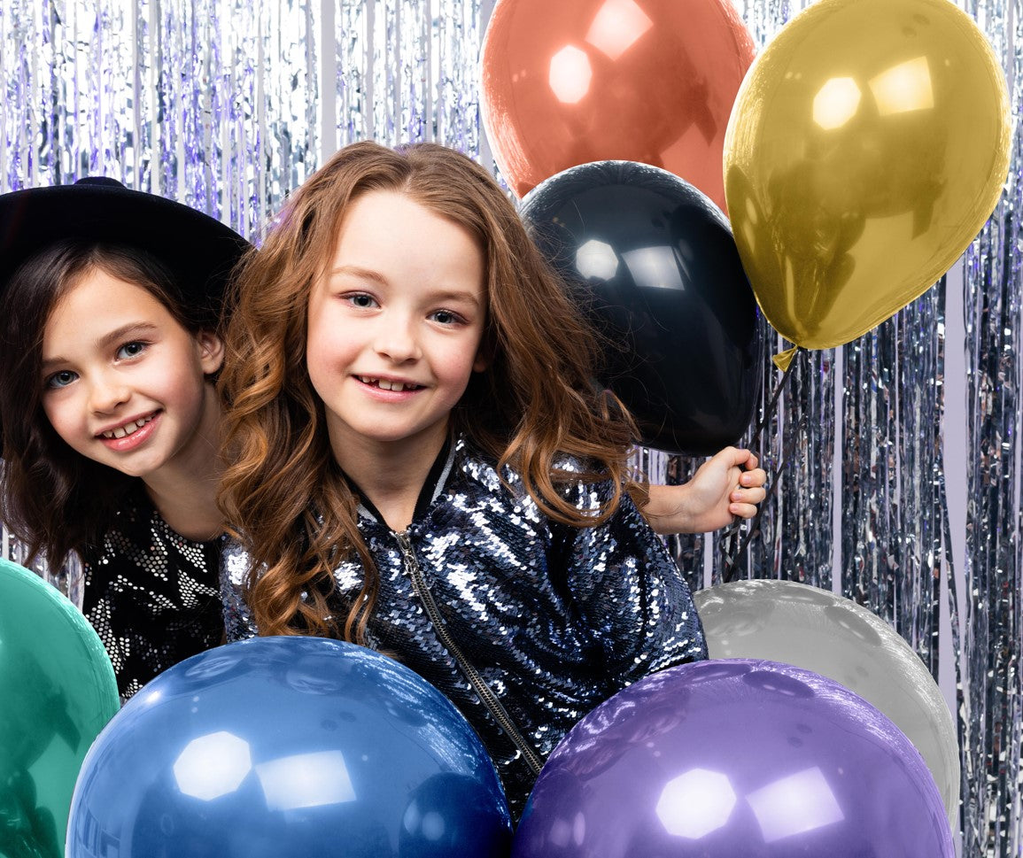 BIO Luftballons Bunter Mix Chrome/Glänzend • XXL 38cm • MADE IN EU