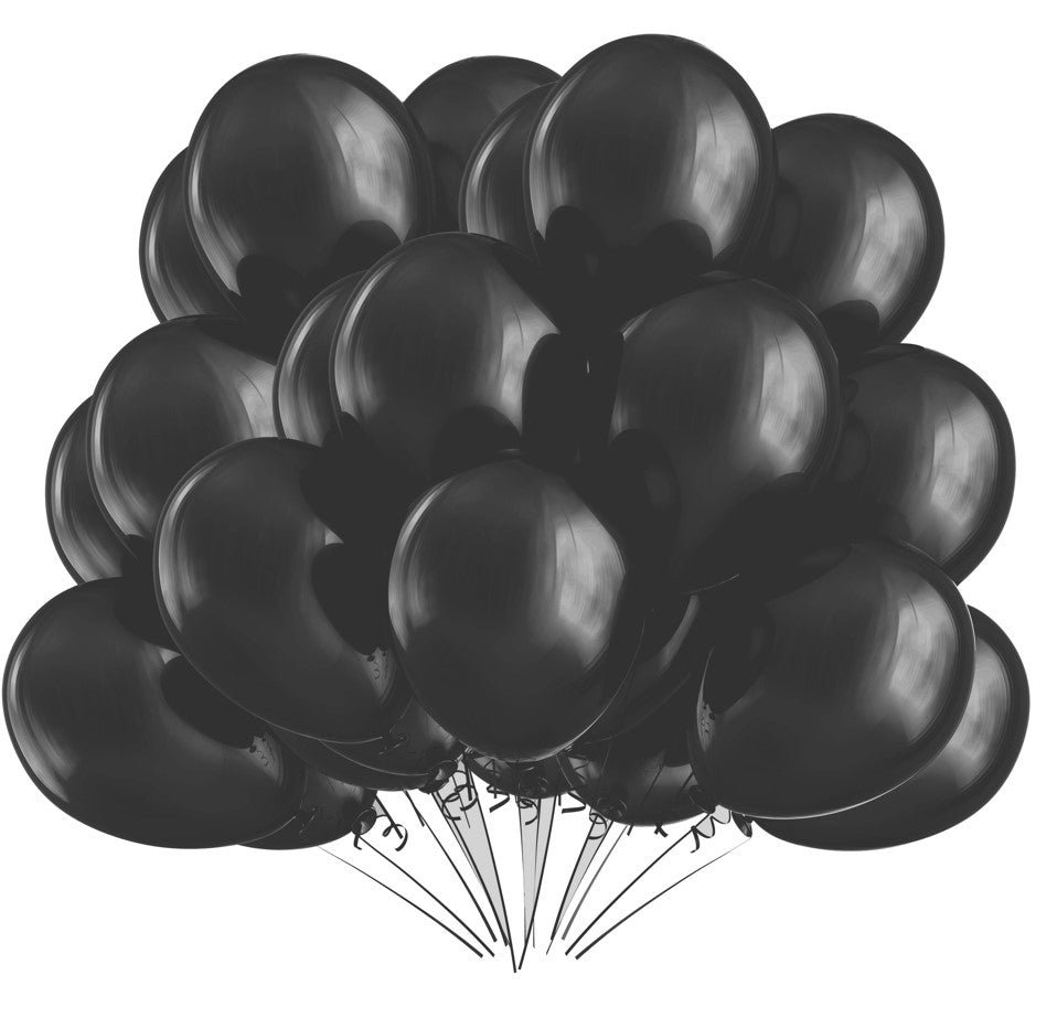 BIO Luftballons Schwarz • MADE IN EU 100% • Naturlatex
