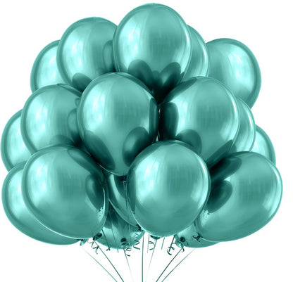 BIO Luftballons Grün Chrome/Glänzend • XXL 38cm • MADE IN EU