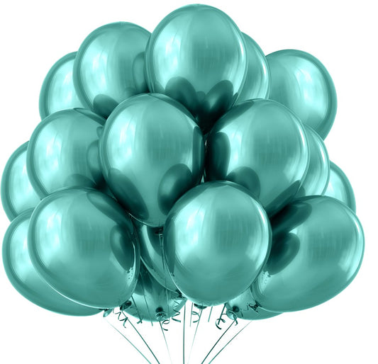 BIO Luftballons Grün Chrome/Glänzend • XXL 38cm • MADE IN EU