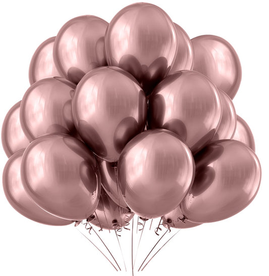 BIO Luftballons Rosa Chrome/Glänzend • XXL 38cm • MADE IN EU