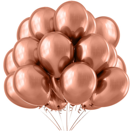 BIO Luftballons Rosegold Chrome/Glänzend • XXL 38cm • MADE IN EU