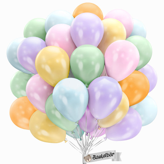BIO Luftballons Macaron Mix• MADE IN EU • 100% Naturlatex