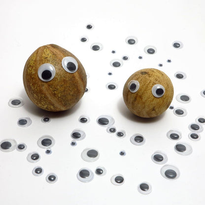 Wackelaugen Selbstklebend - 200 Stück - 5 Größen - von 5 bis 14 mm - Bastelbaer-Shop