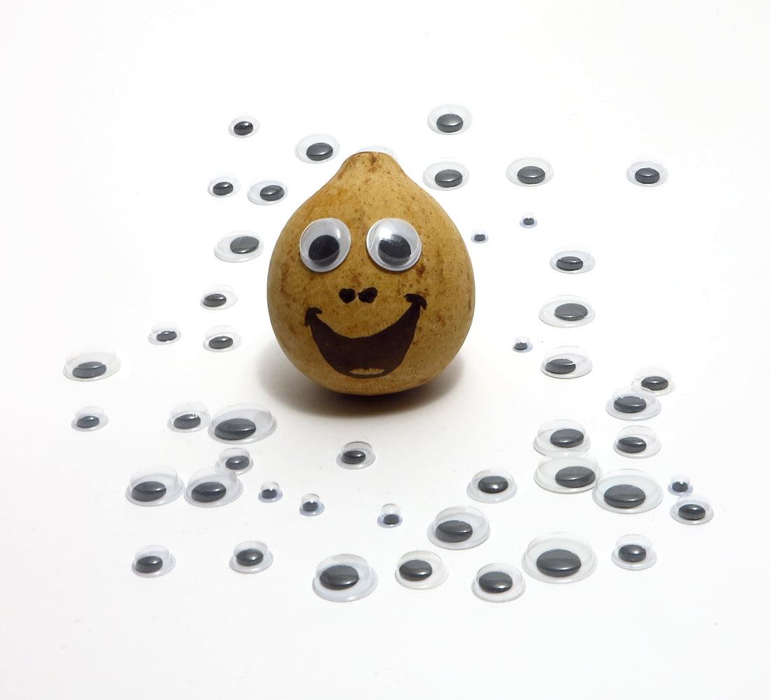 Wackelaugen Selbstklebend - 200 Stück - 5 Größen - von 5 bis 14 mm - Bastelbaer-Shop