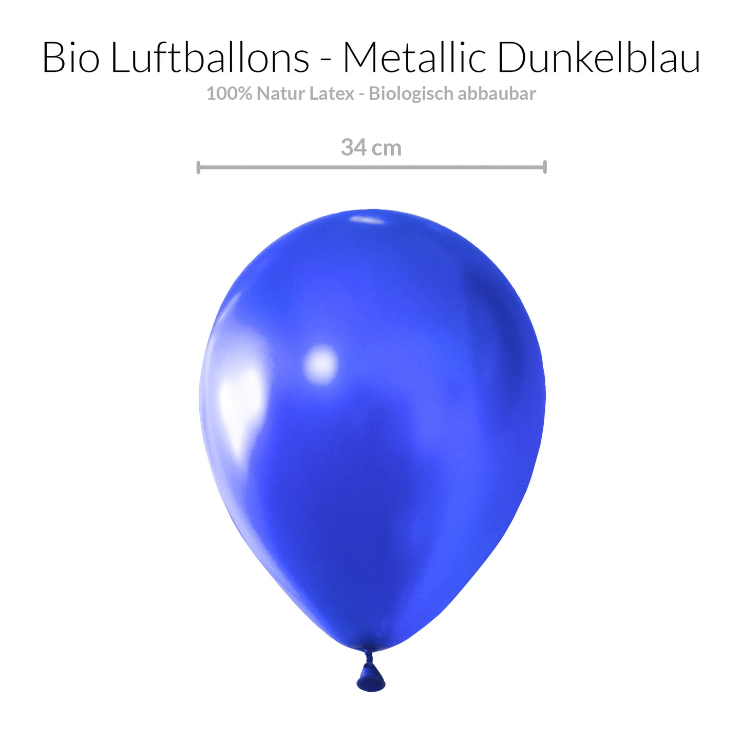 BIO Luftballons Blau • MADE IN EU • 100% Naturlatex