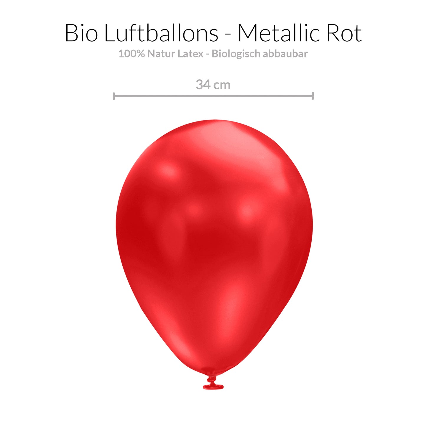 BIO Luftballons Rot• MADE IN EU • 100% Naturlatex