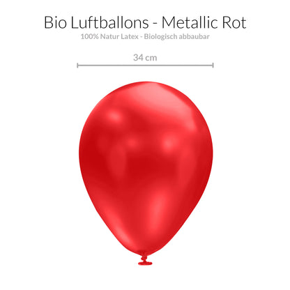 BIO Luftballons Rot• MADE IN EU • 100% Naturlatex